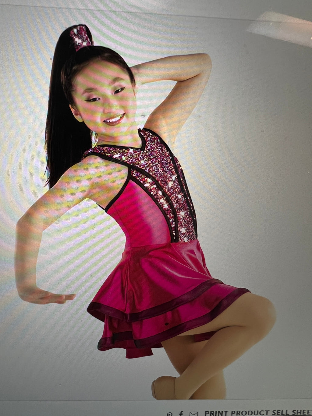 Fuchsia and Black Dance Dress.   CM