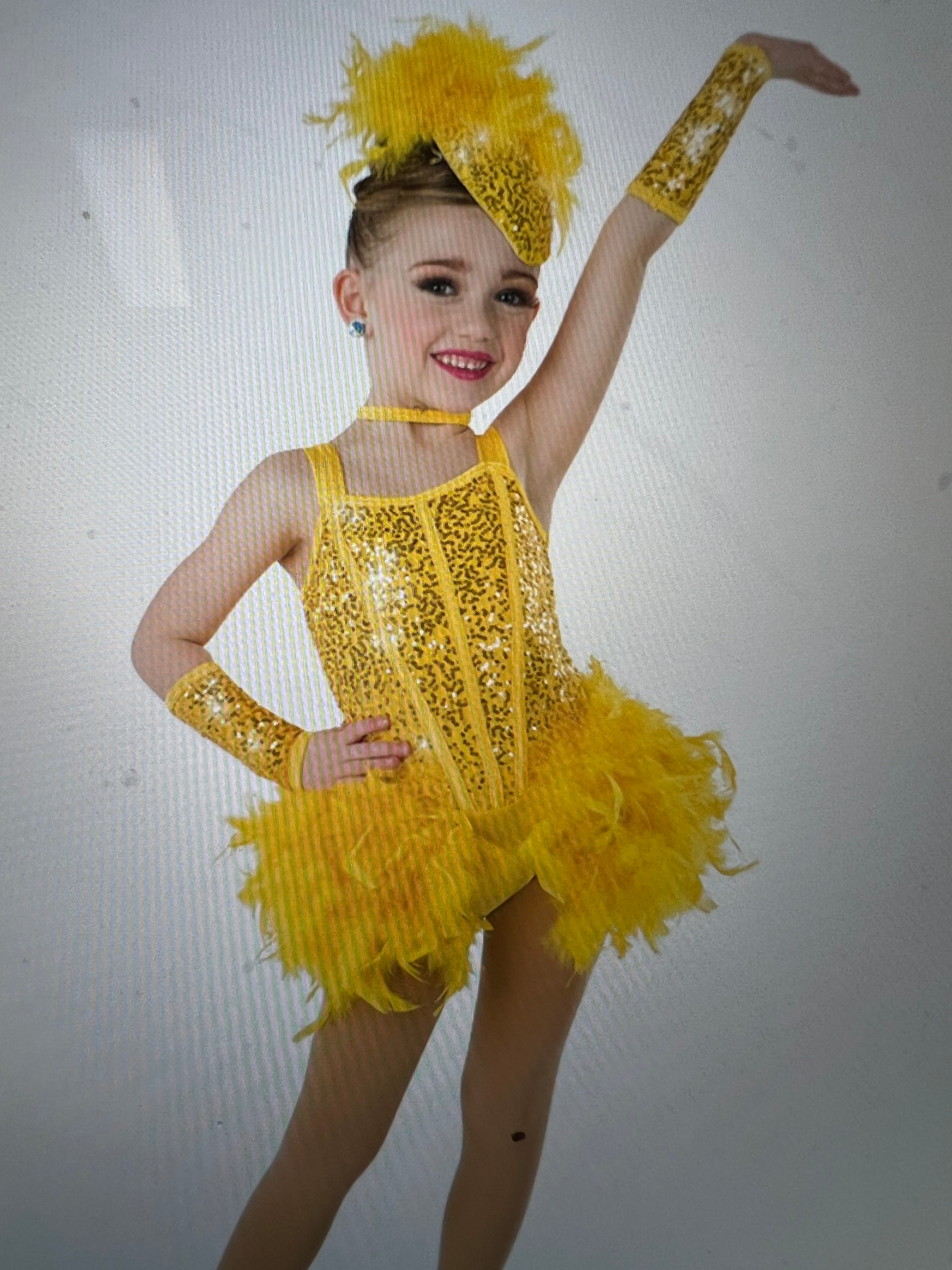 Yellow Dance Dress.  CS