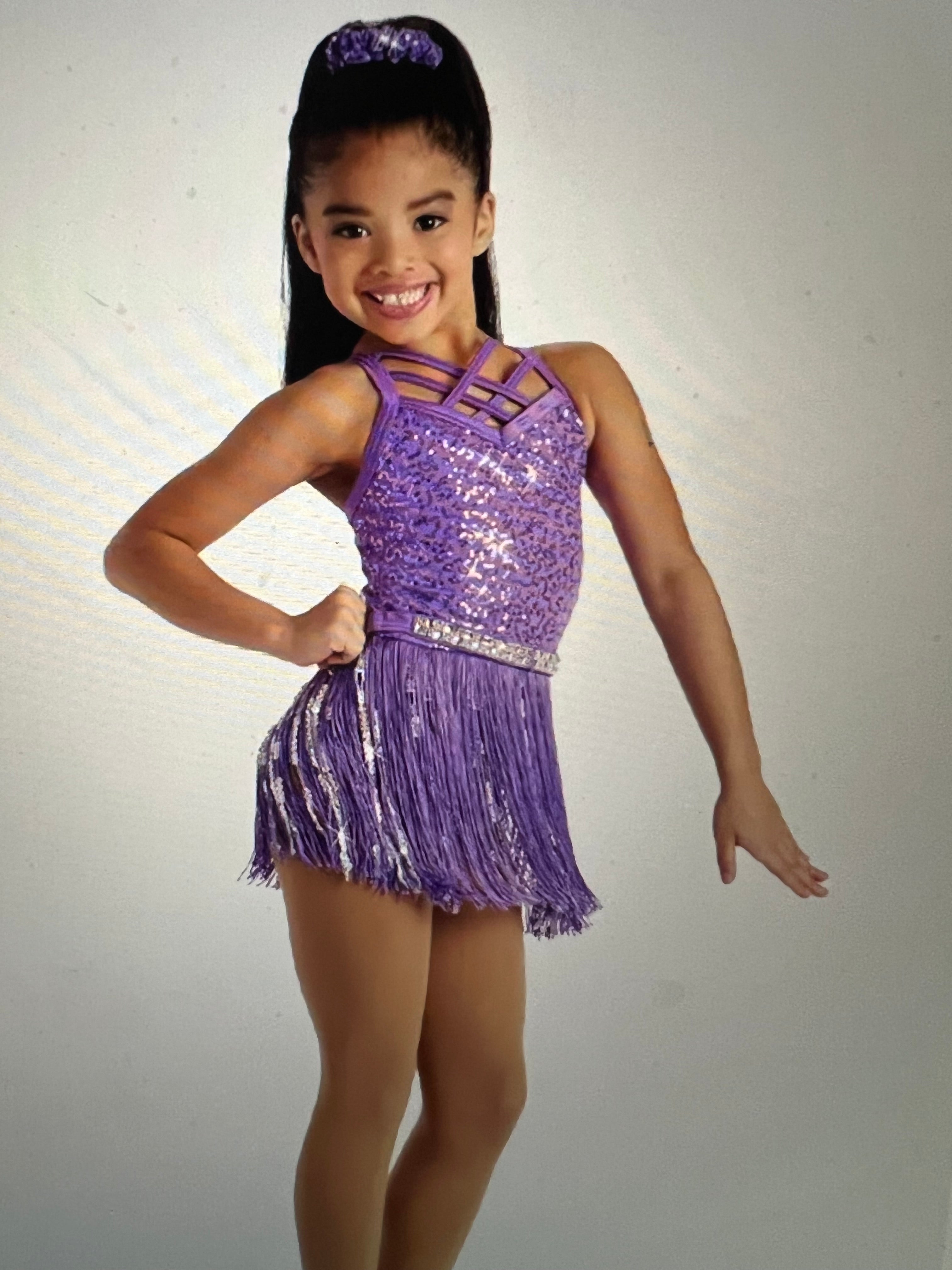 Purple Glitter Dance Dress.   SC