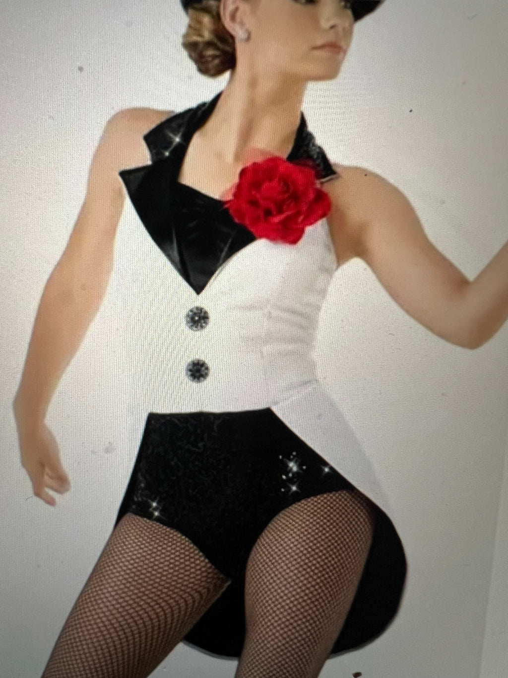 White & Black top with tails.   CM