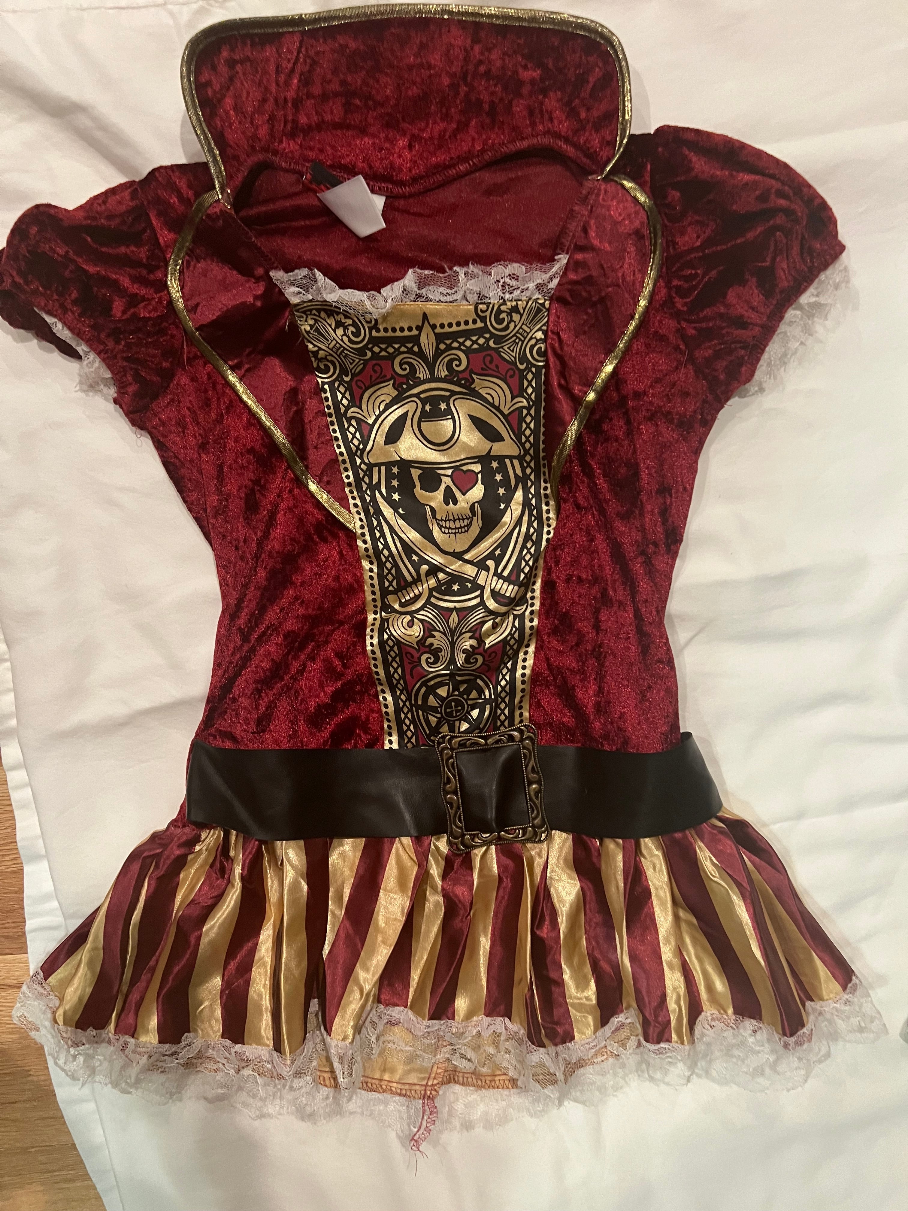 Burgundy Skull Character Dance Dress