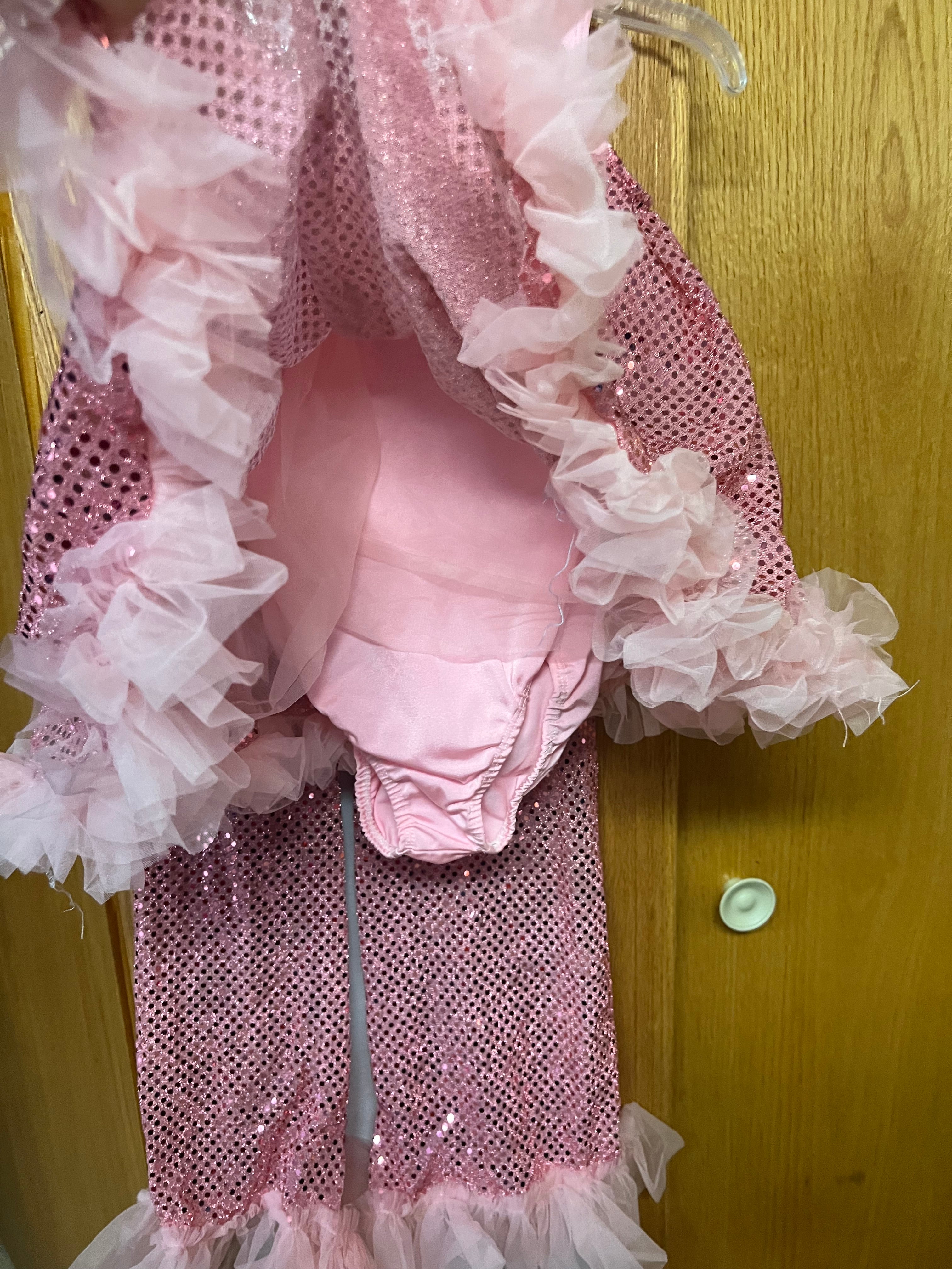 PINK TWO PIECE BABY DOLL TOP AND PANTS