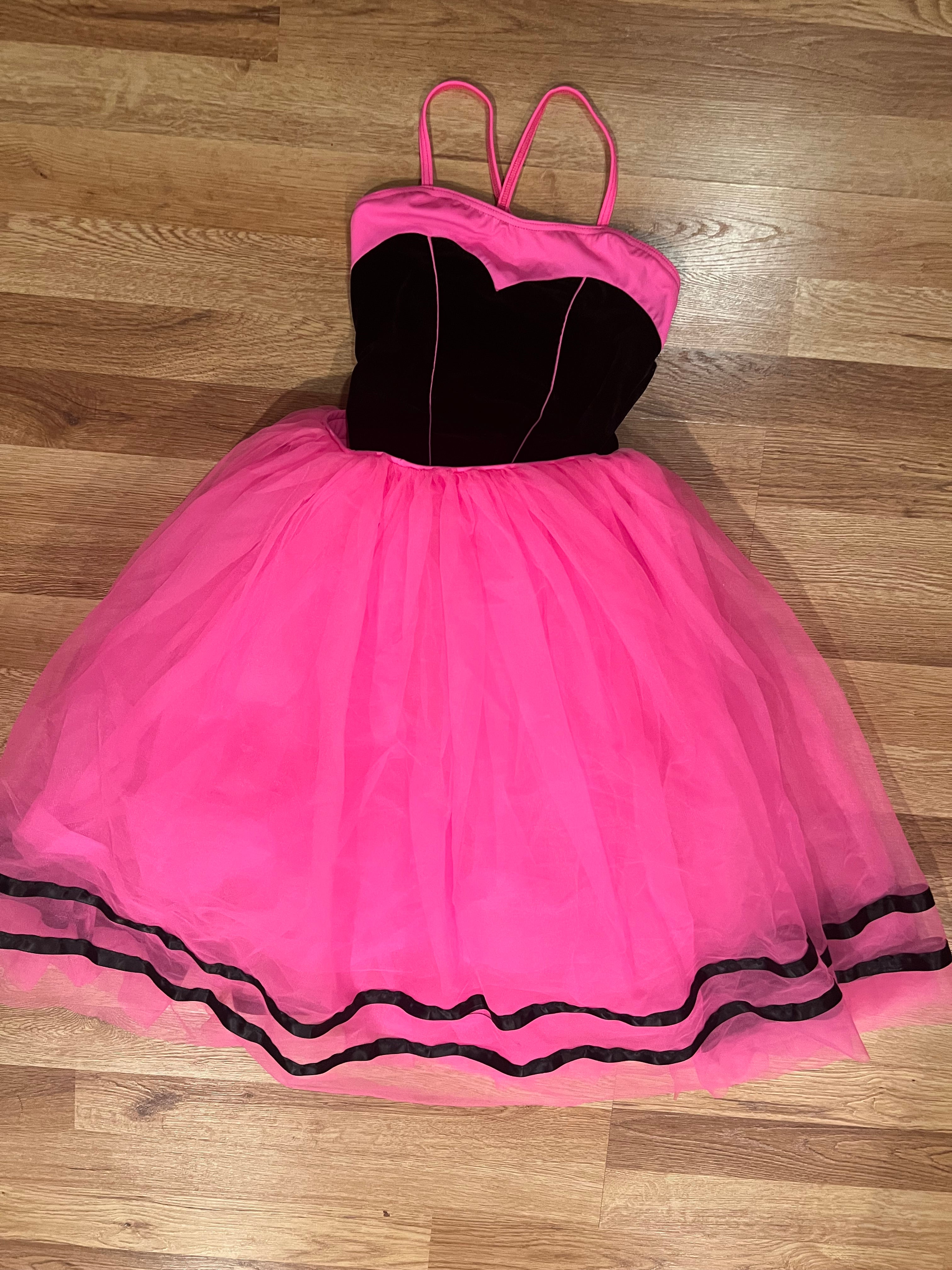 PINK AND BLACK BALLET DRESS