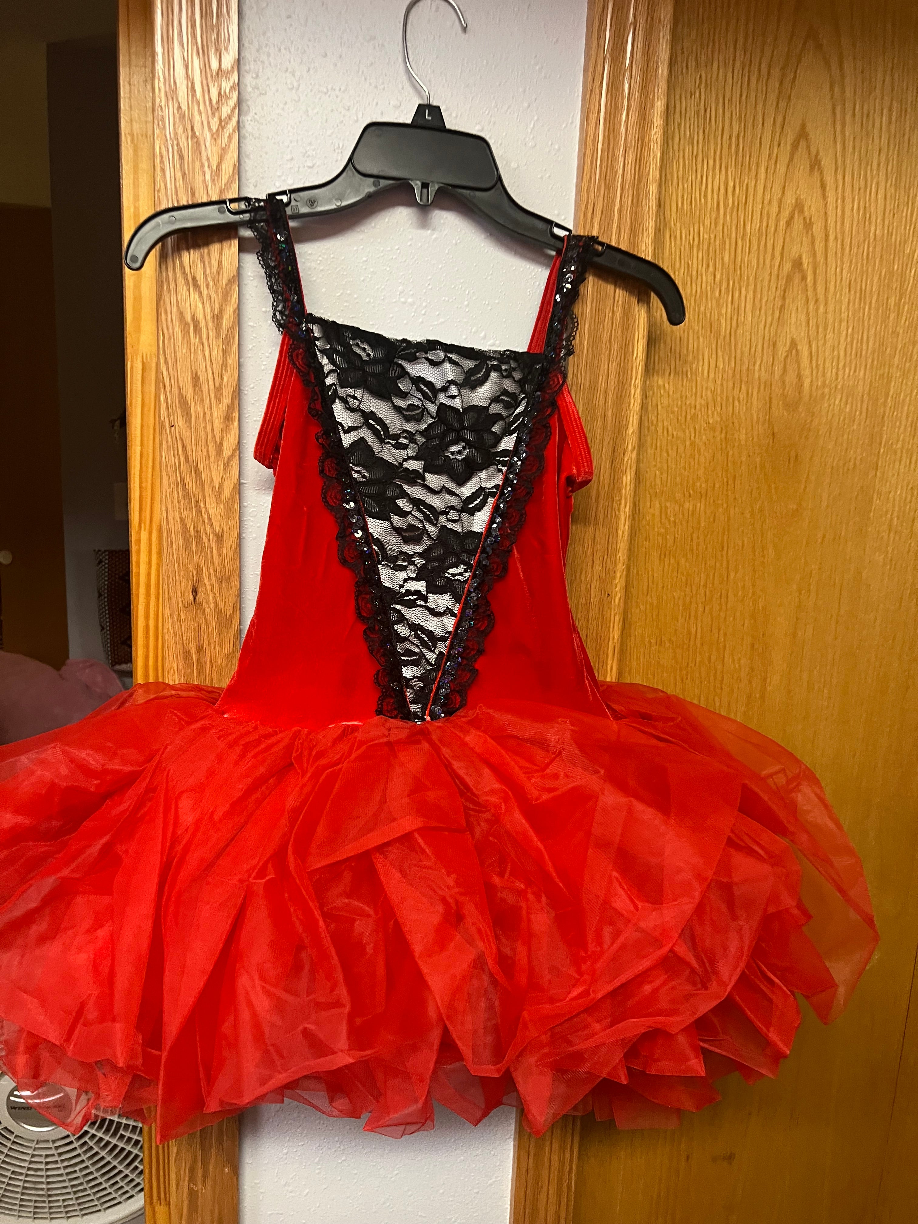 RED & BLACK BALLET DRESS