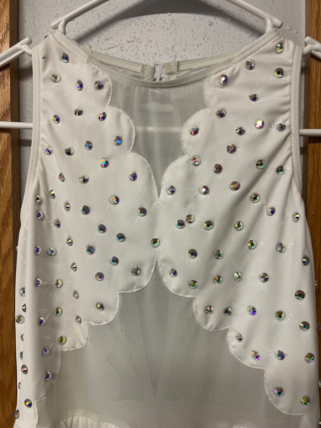 WHITE LYRICAL DANCE DRESSES WITH SWAROVSKI CRYSTALS.