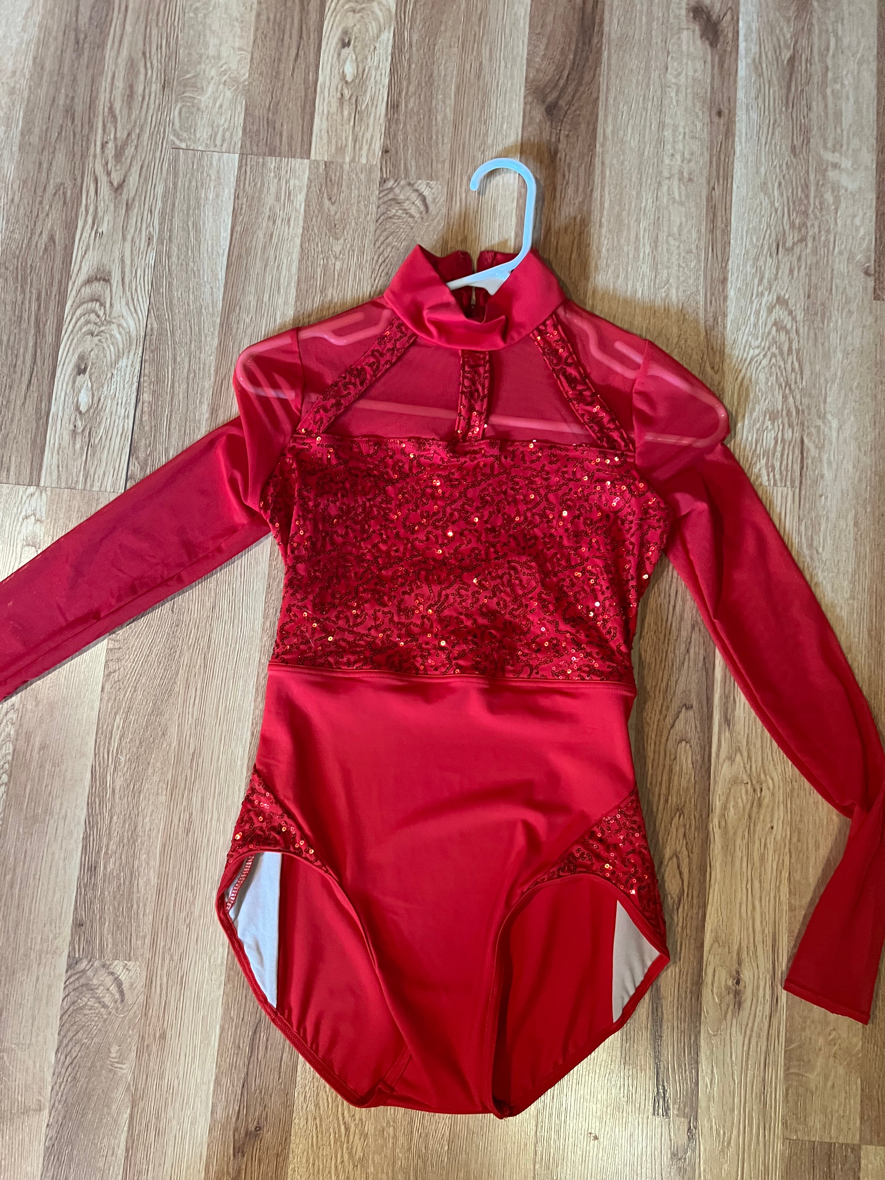 RED JAZZ COSTUMES.   13 TOTAL.