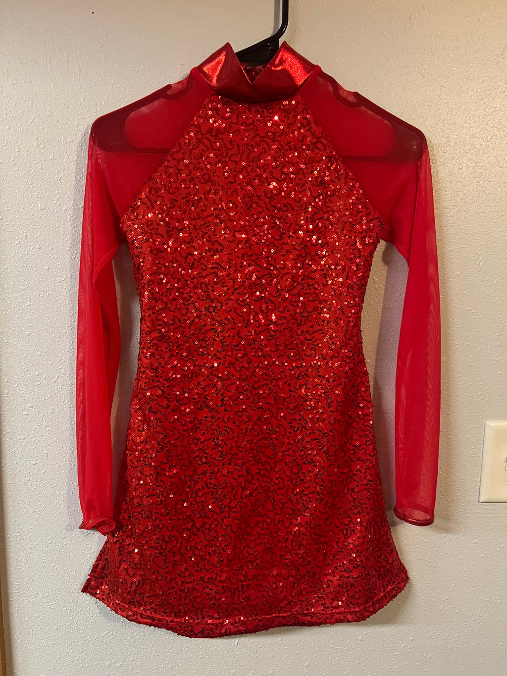 RED SEQUIN DRESS.   JAZZY