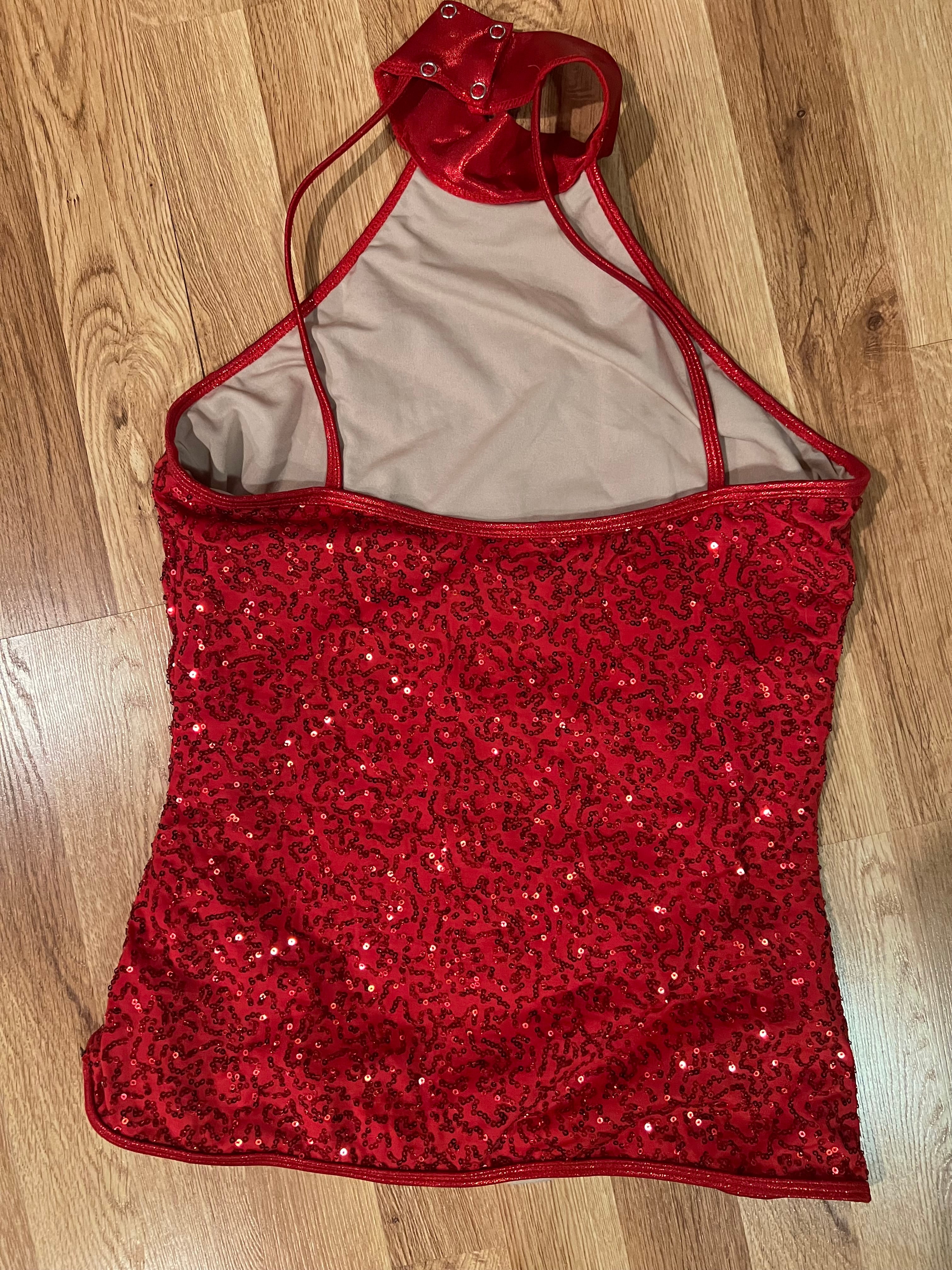 RED SEQUIN TOP