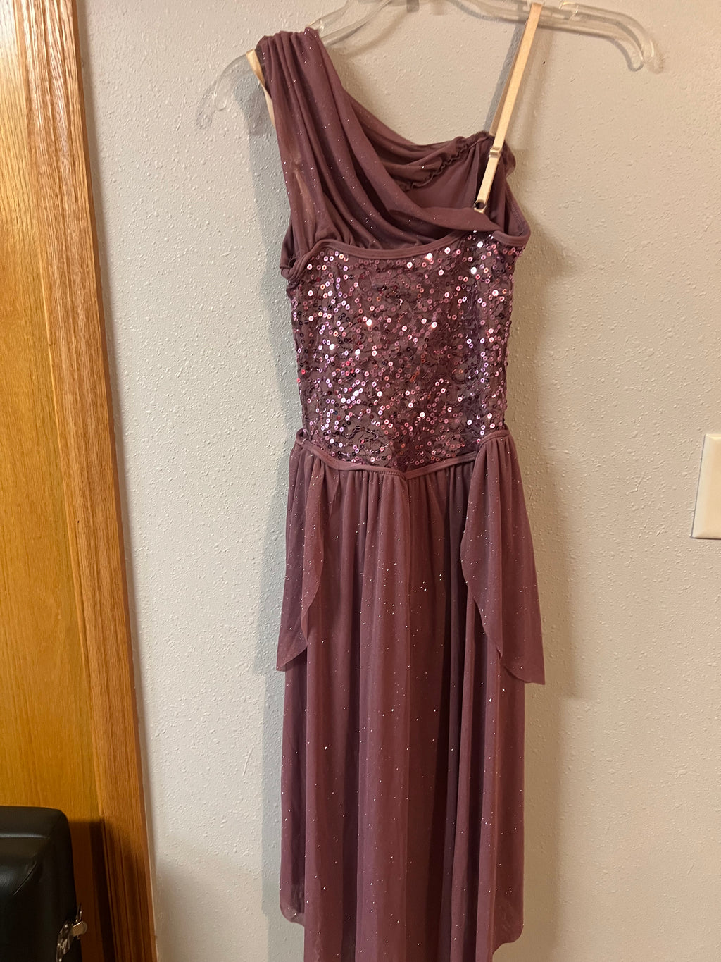 PLUM COLOR DRESS.