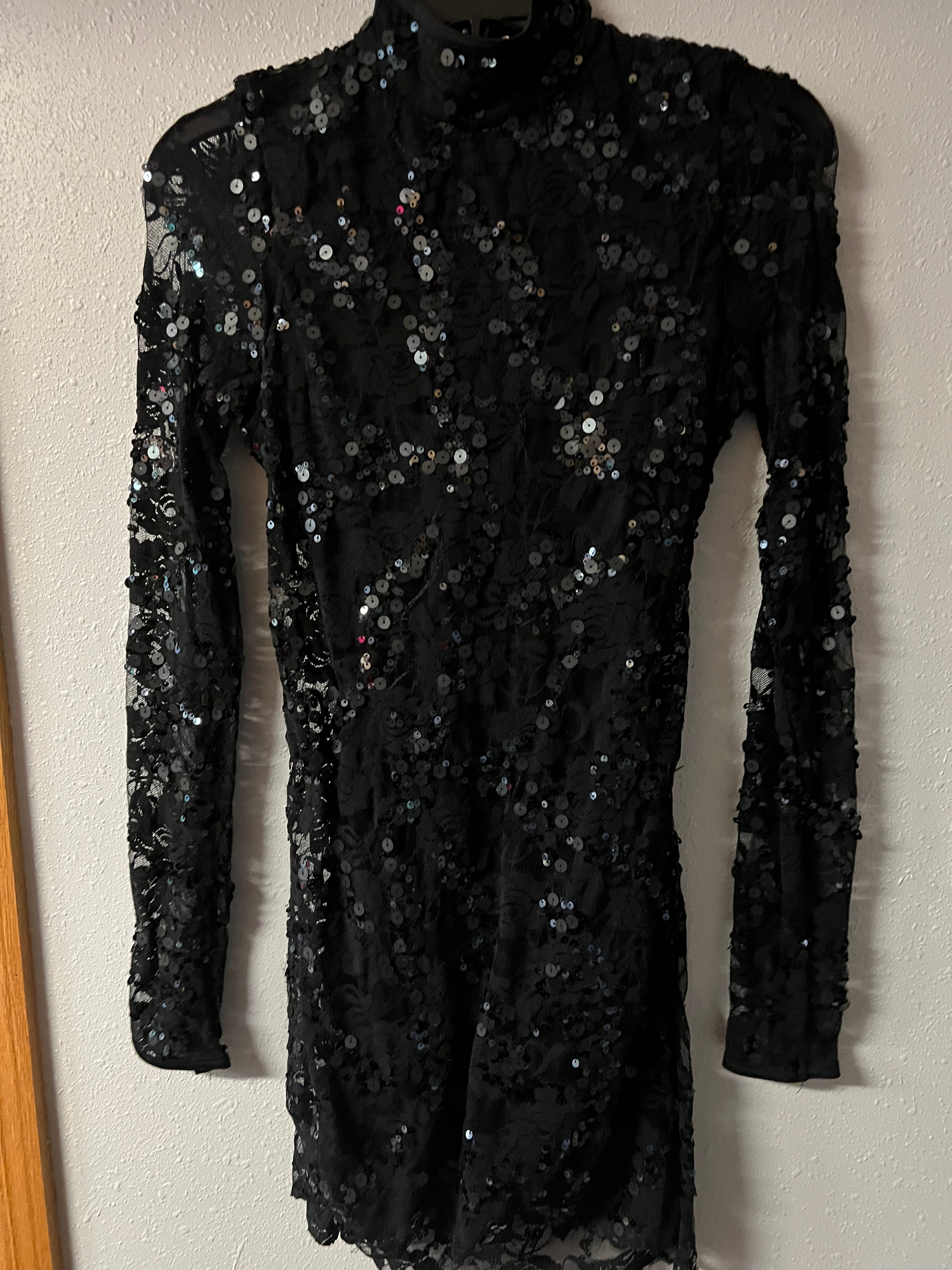 BLACK SEQUIN DRESS