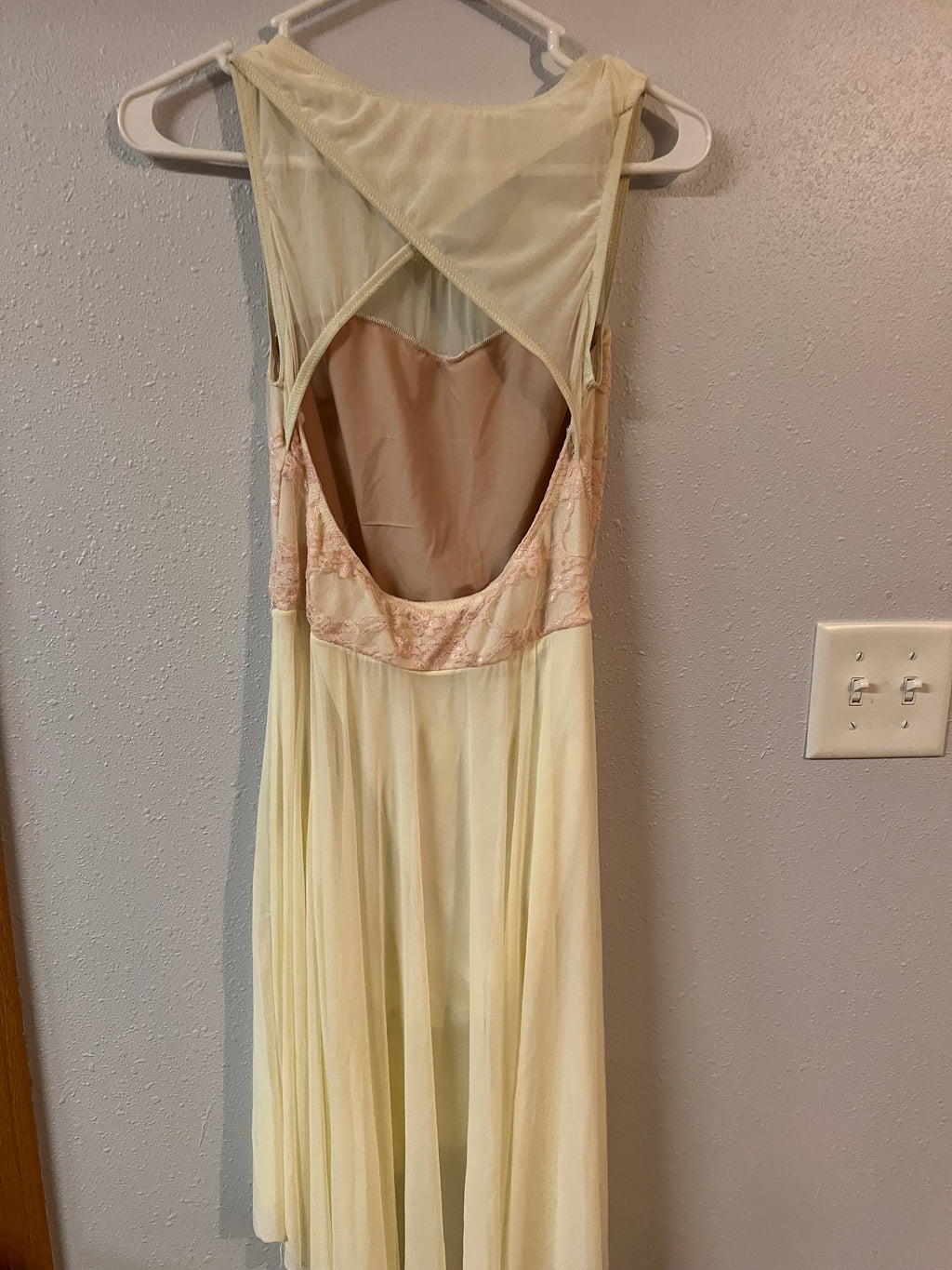 LIGHT YELLOW AND PEACH LYRICAL DRESS
