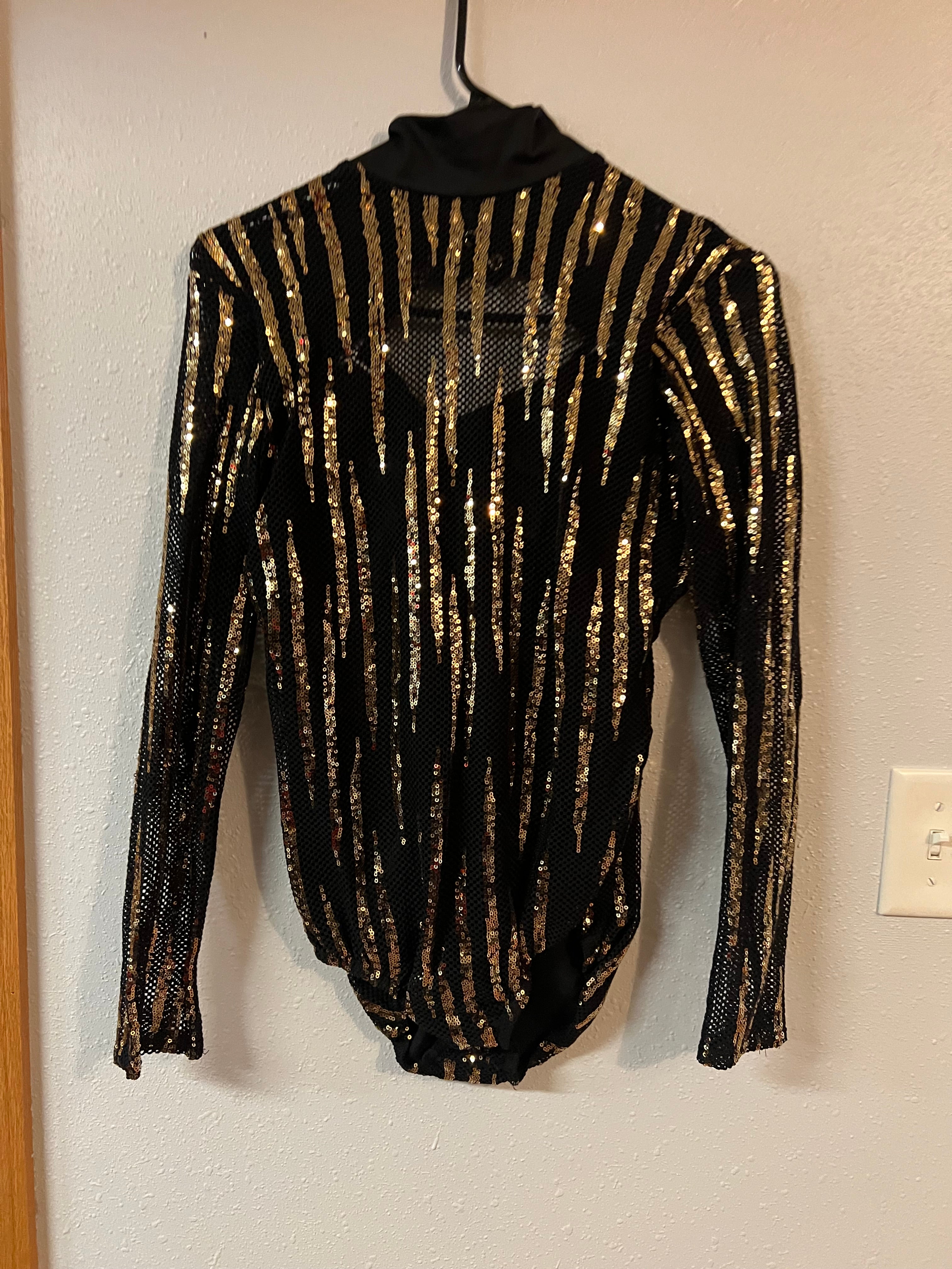 BLACK AND GOLD ONE PIECE