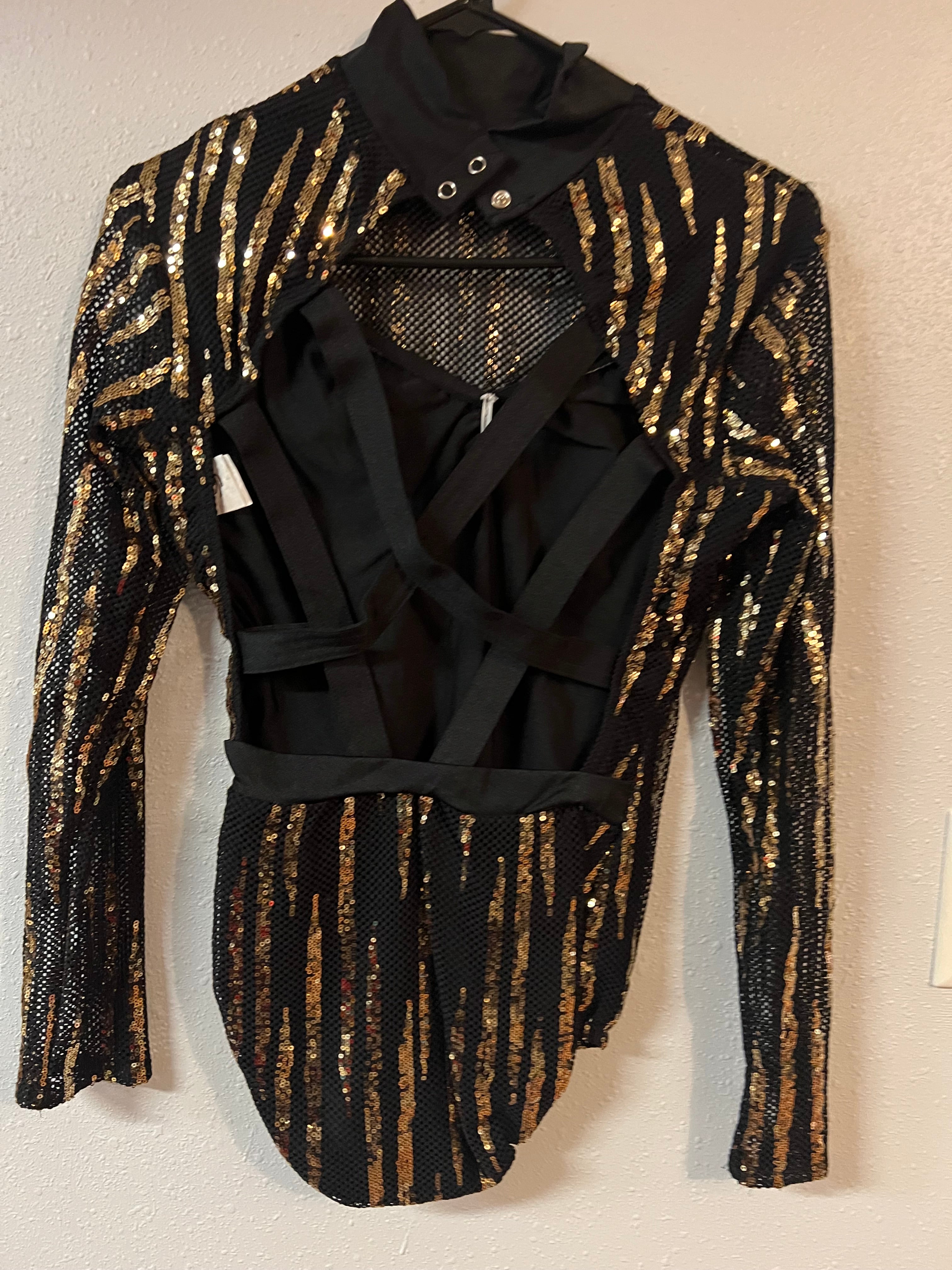 BLACK AND GOLD ONE PIECE