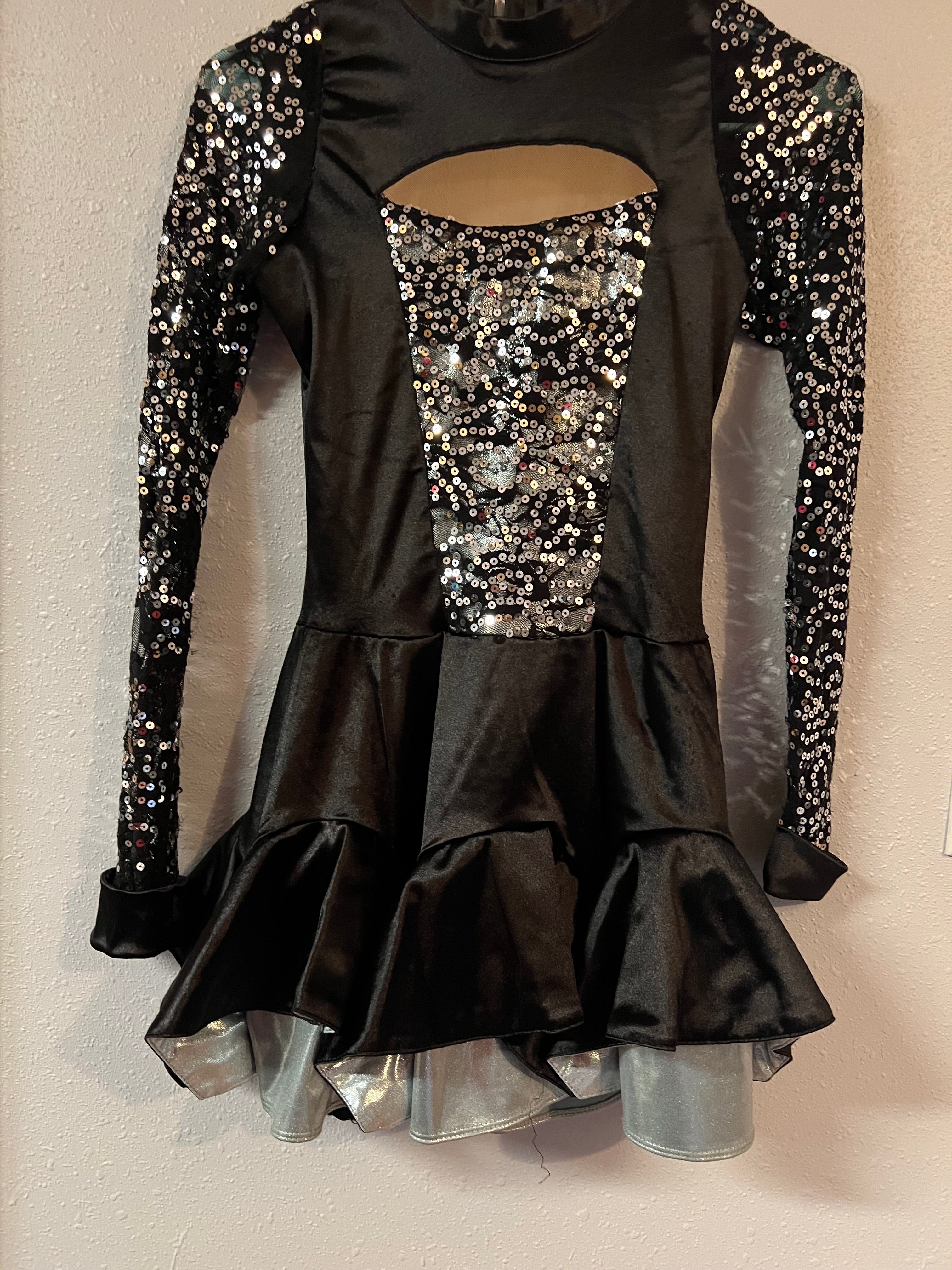 BLACK AND SILVER DRESS STYLE