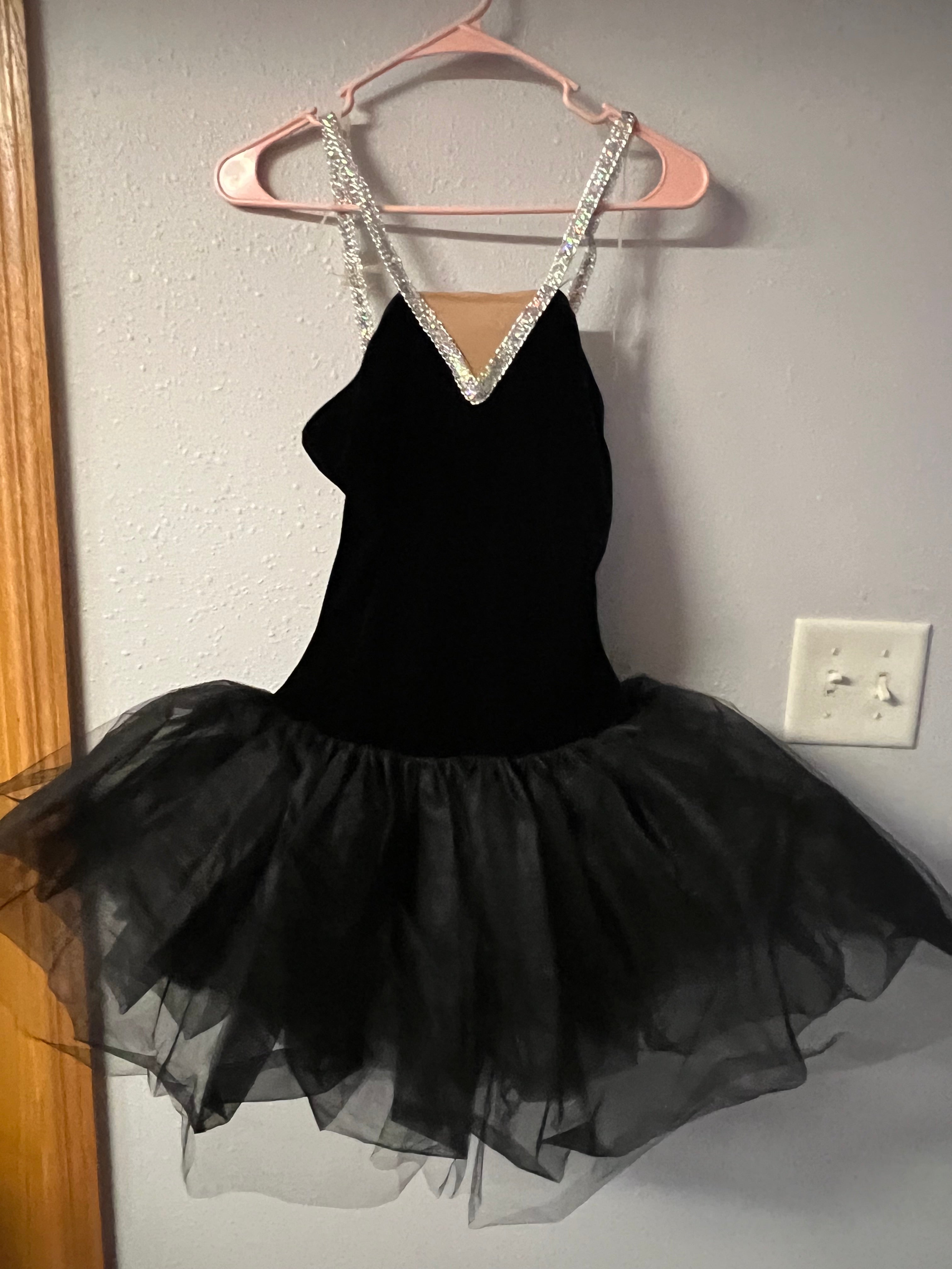 BLACK VELVET BALLET DRESS S