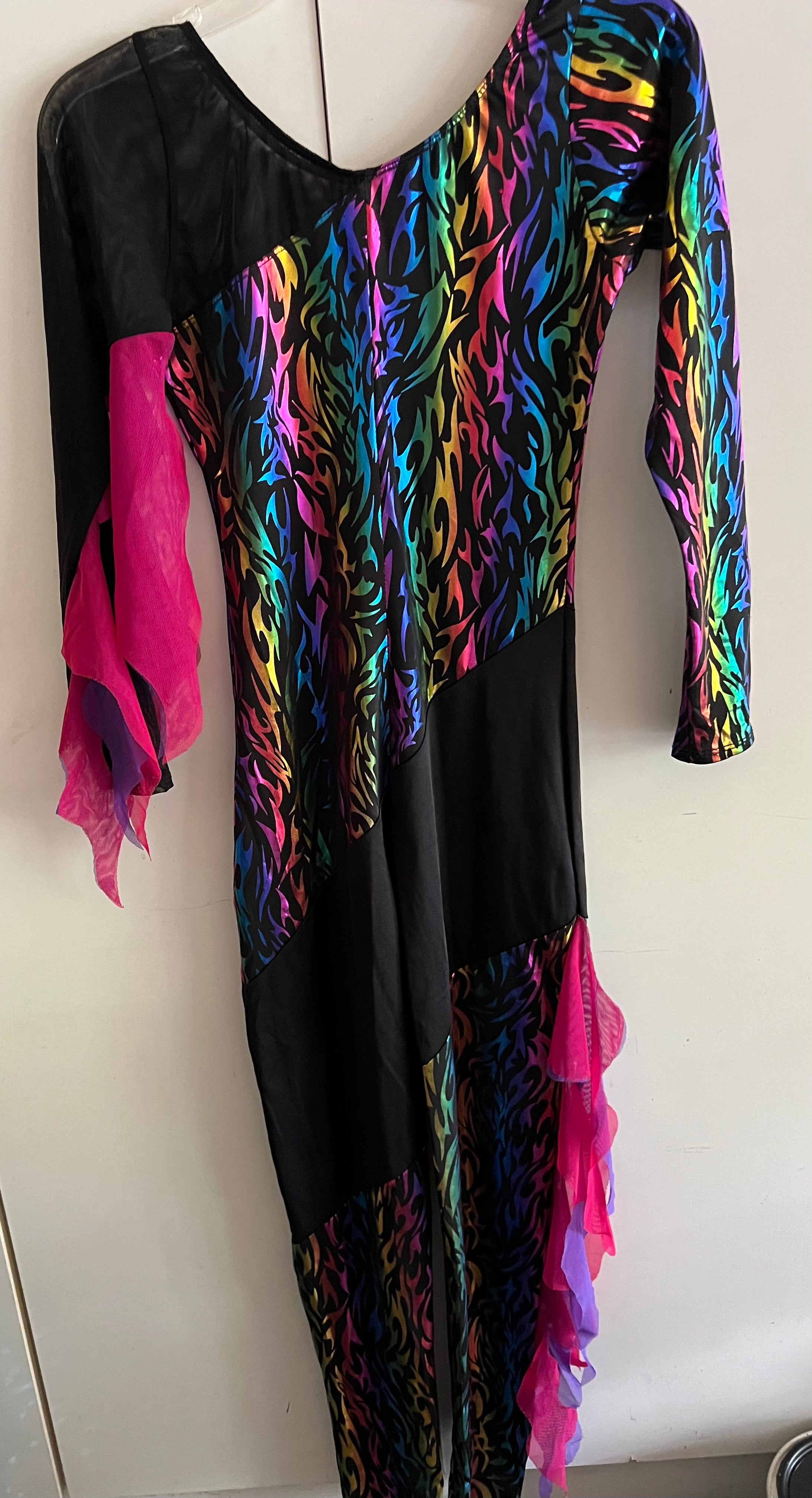 MULTI COLOR ONE PIECE KICK OUTFIT