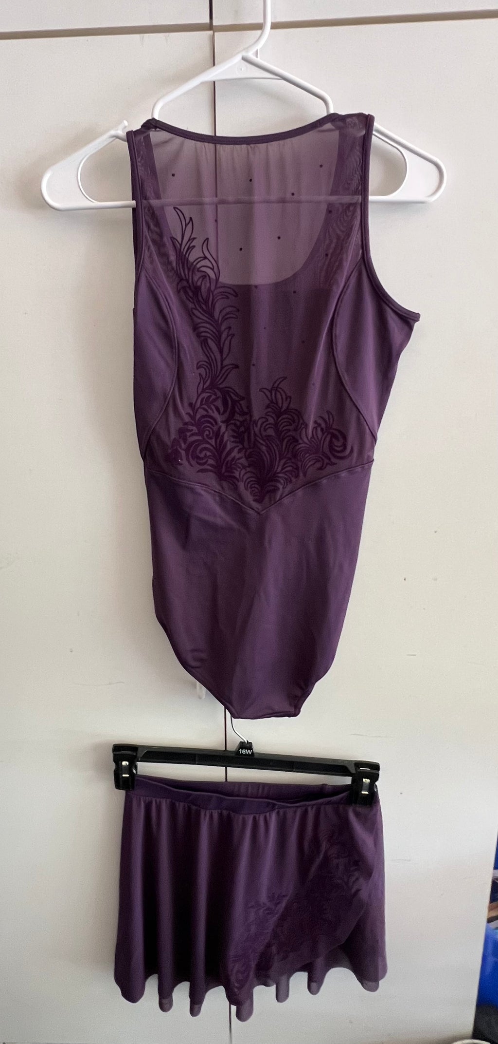 TWO PIECE PURPLE DANCE COSTUME
