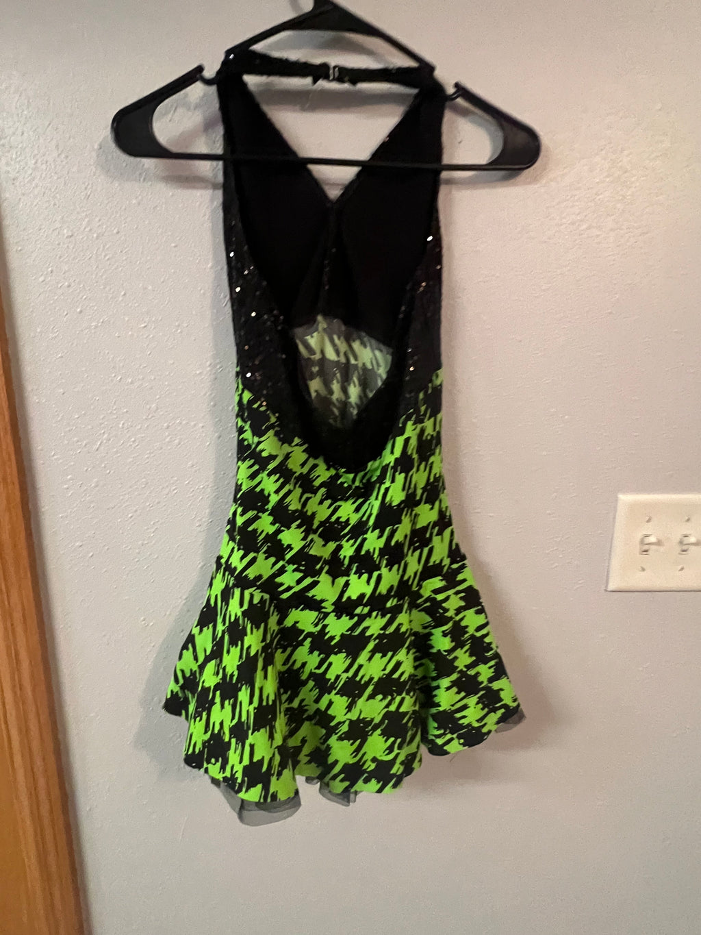BLACK AND LIME GREEN ONE PIECE