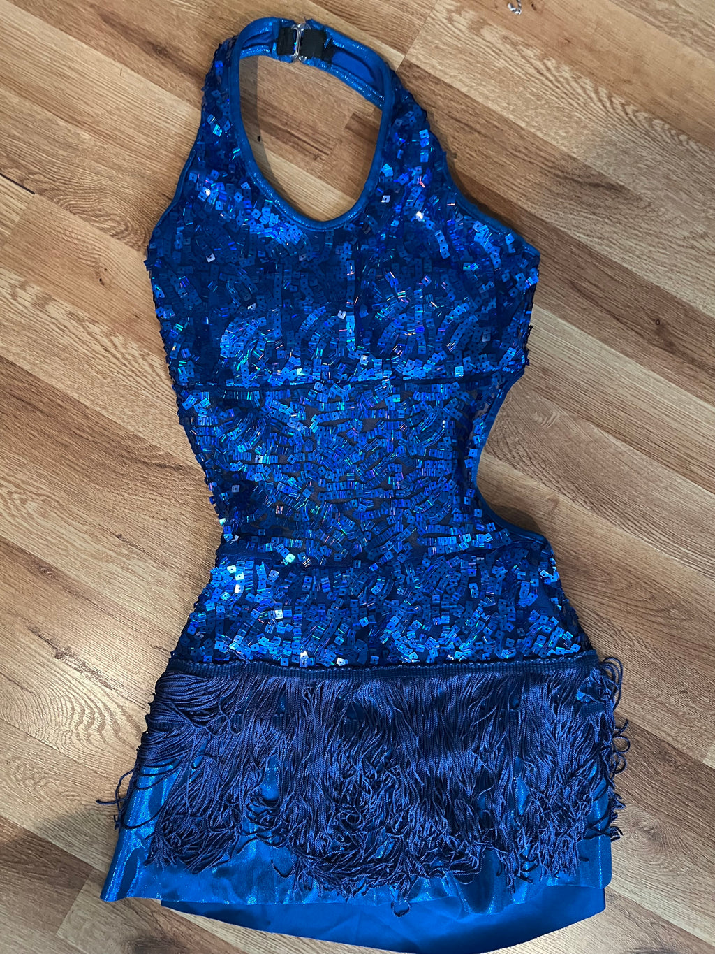 ROYAL BLUE ONE PIECE SEQUIN OUTFIT
