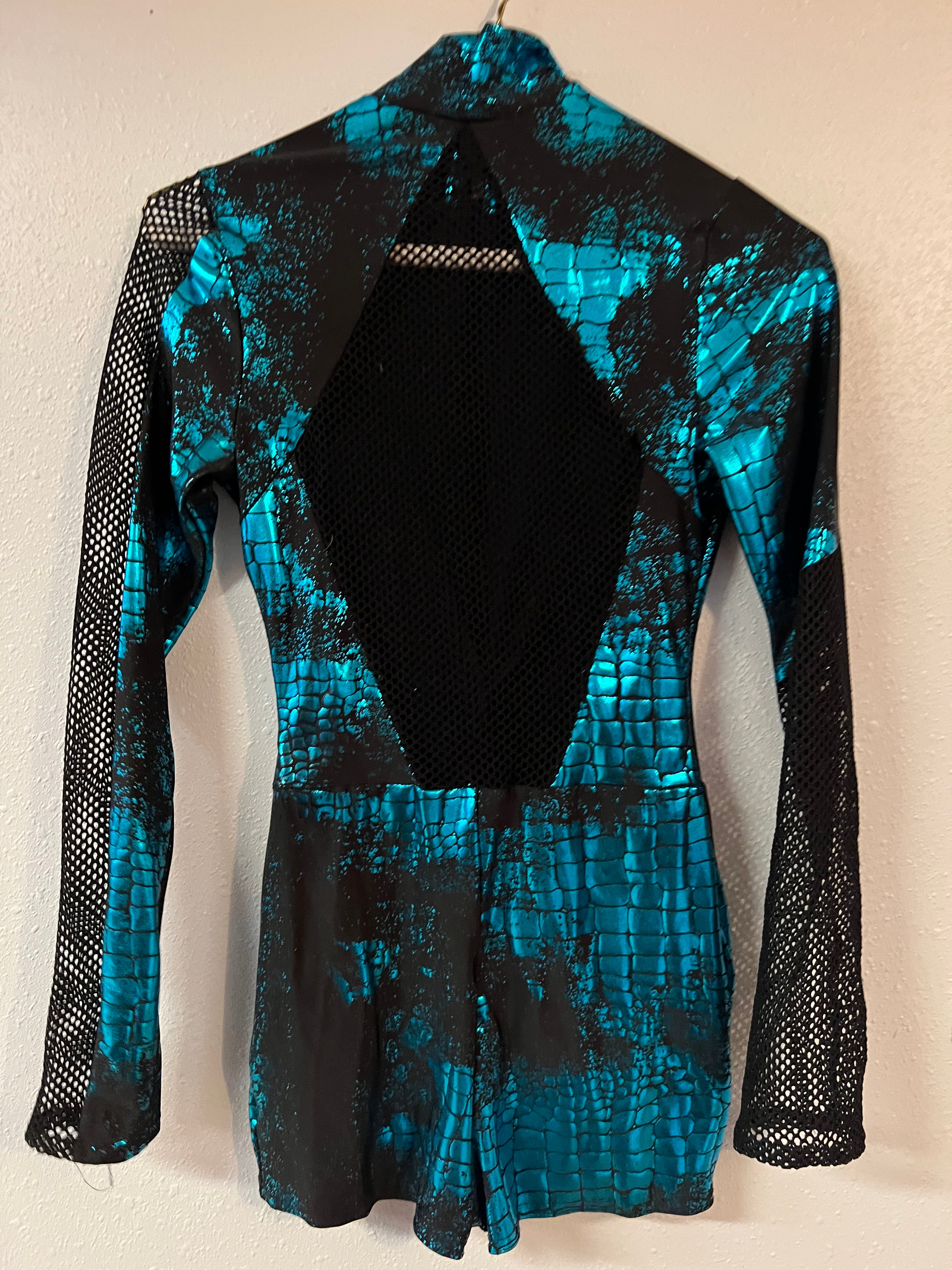 Black and Turqoise Dance Costume