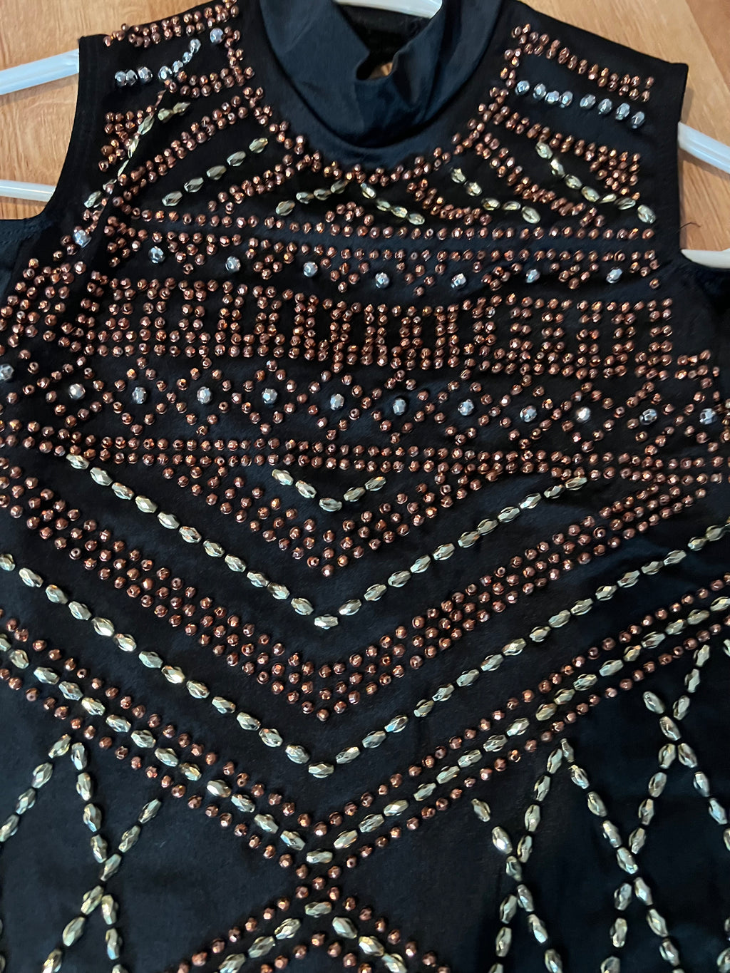 black copper and silver one piece