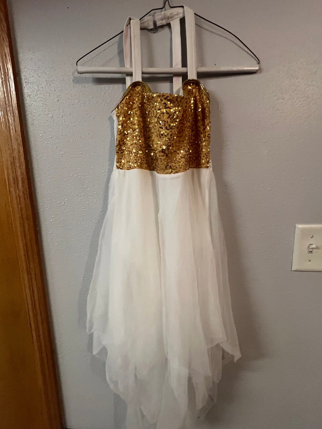 White and Gold lyrical dress