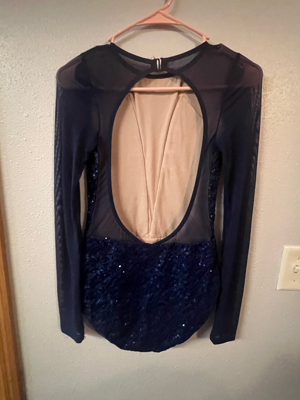 BLUE ONE PIECE WITH SEQUIN