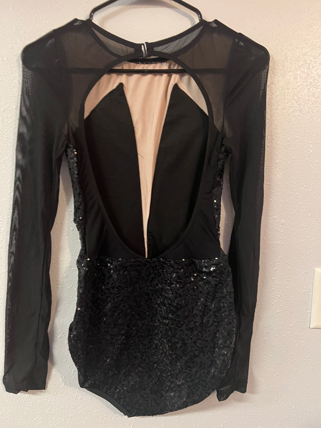 BLACK SEQUIN ONE PIECE