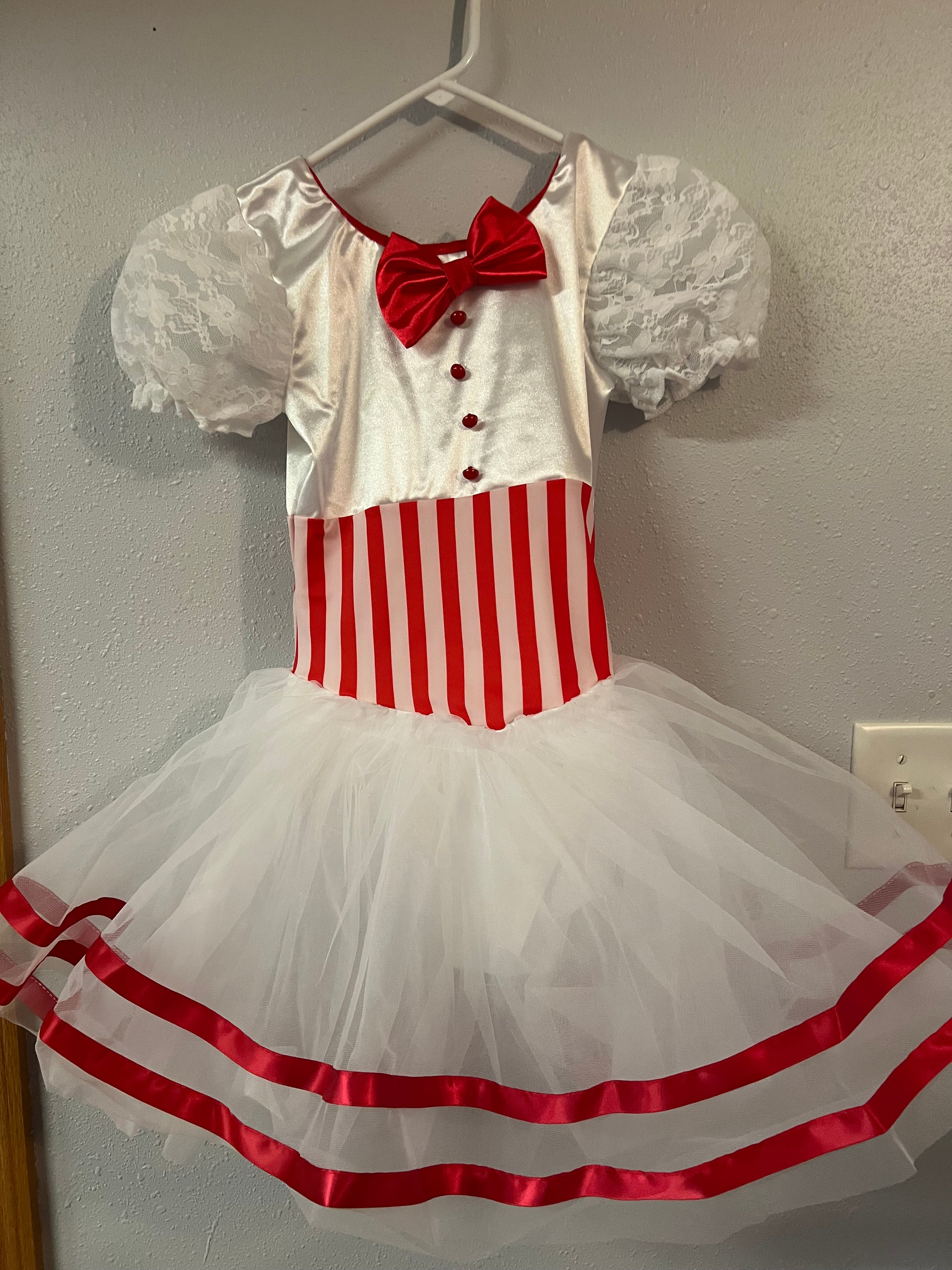Red and White Ballet Dress.   CM