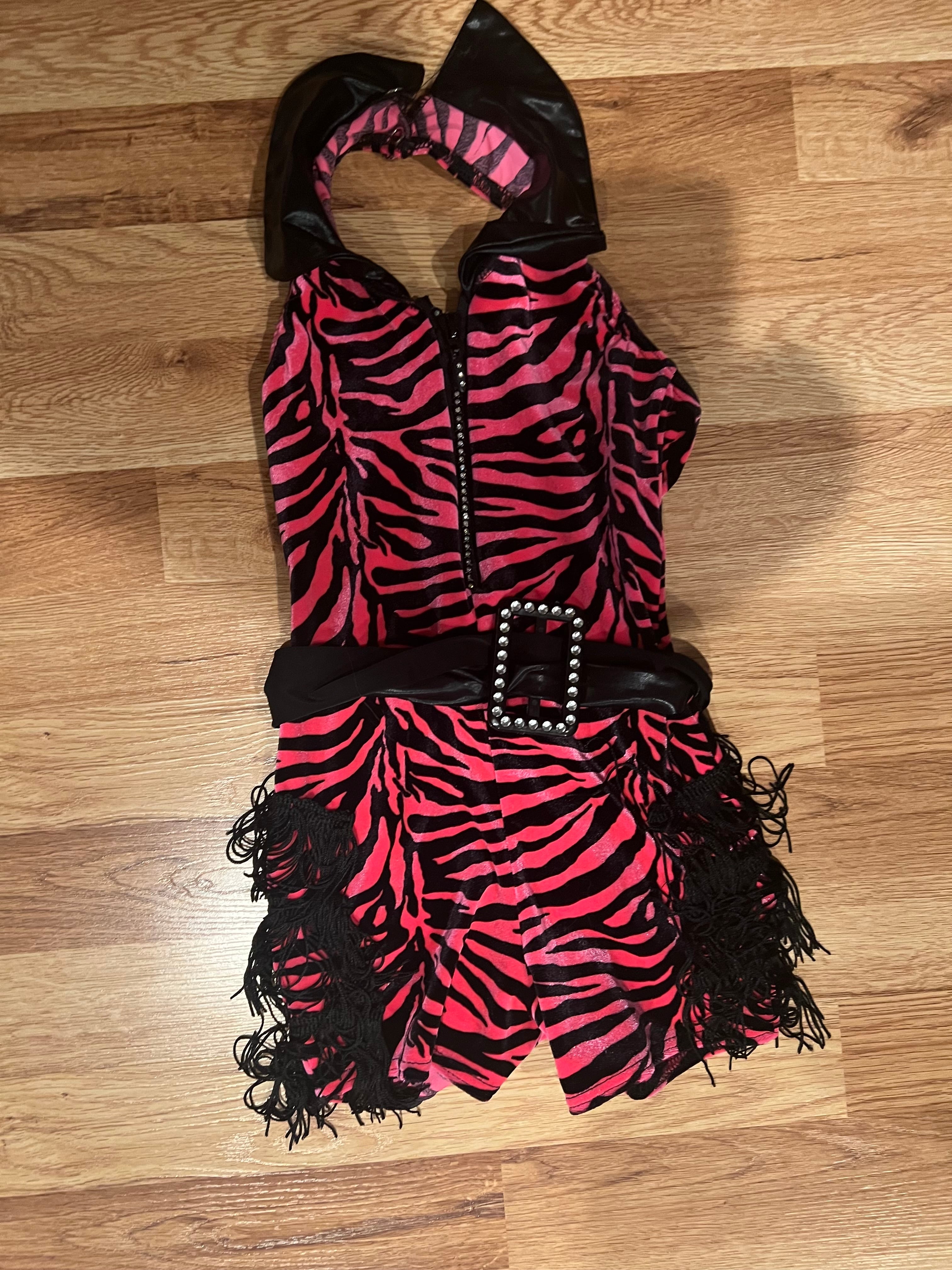 Pink and Black One Piece Dance Costume.   CS