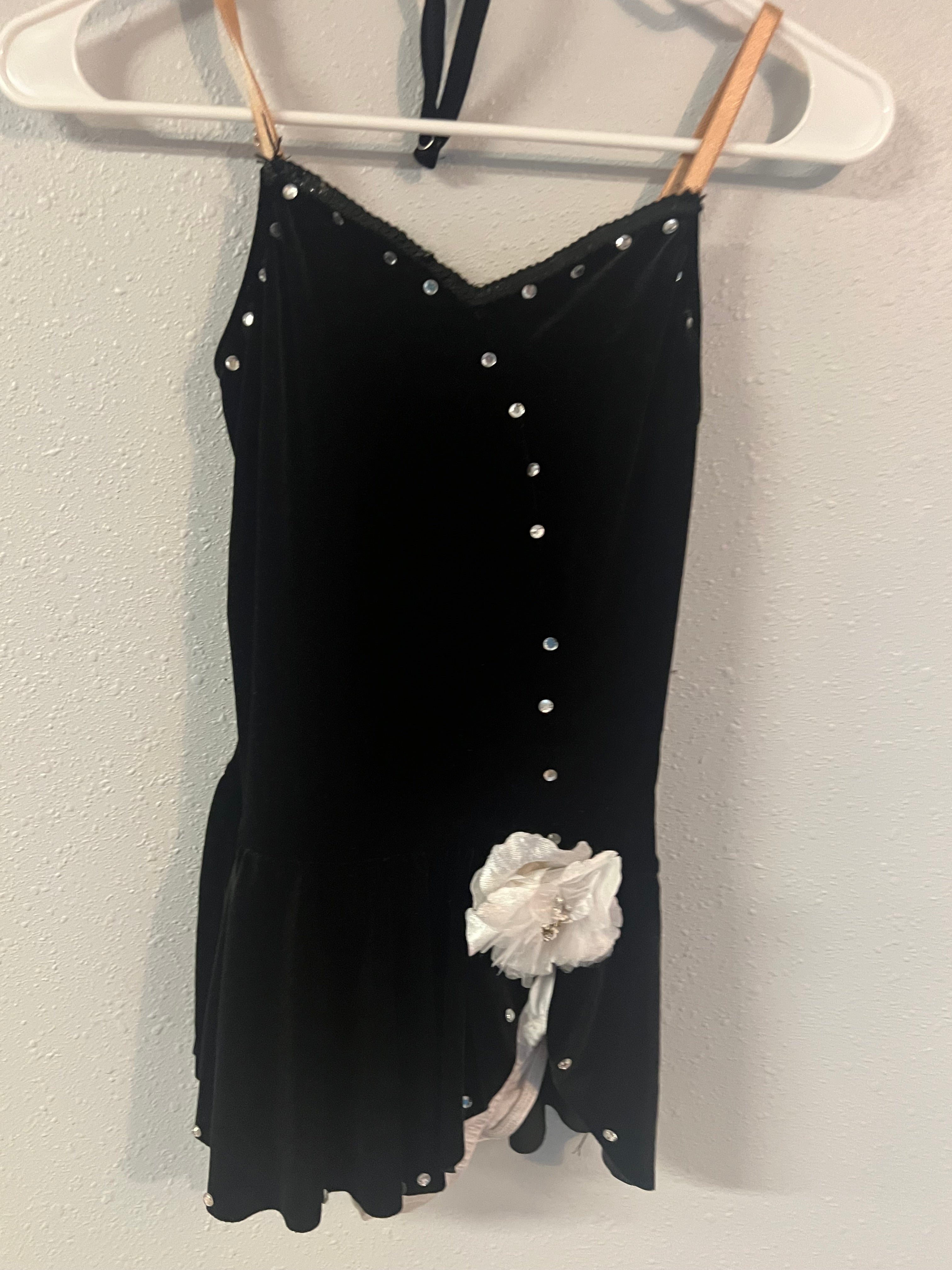 Black Velvet Dance Dress.   CL