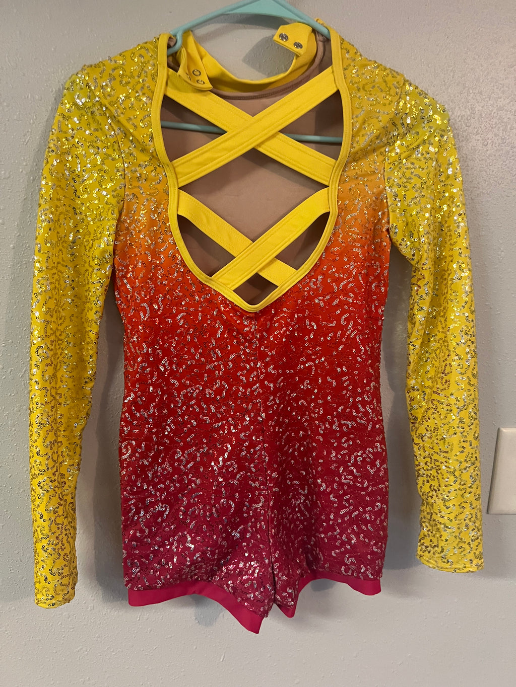 YELOW, ORANGE AND RED ONE PIECE