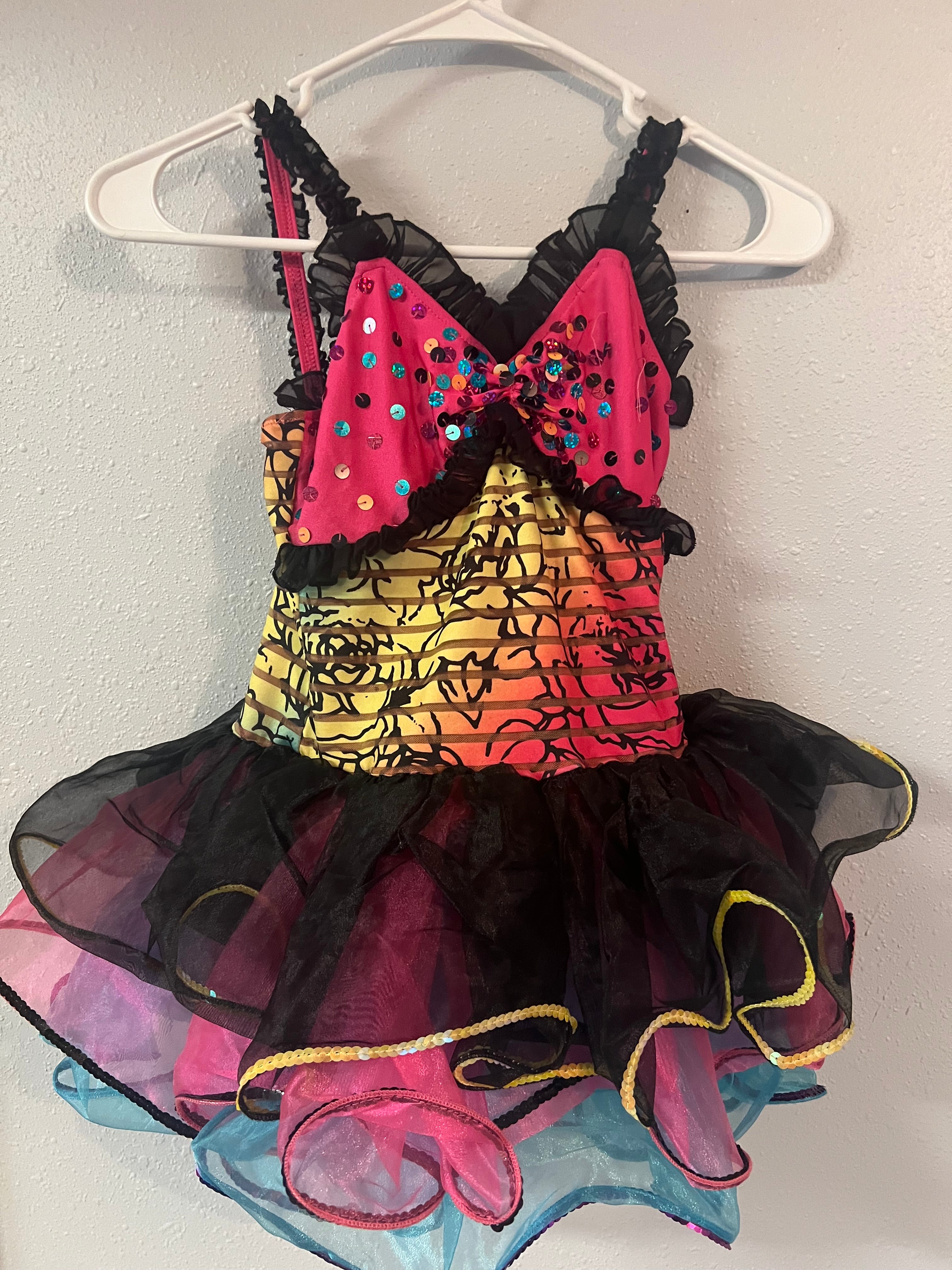FUN BRIGHT COLORED DRESS WITH TUTU